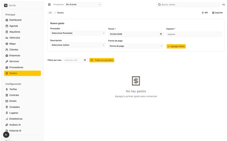Gastos y proveedores